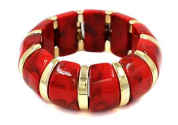 THE LUXE NK GLAM GIRL LUXURY JEWELRY COLLECTION - ACRYLIC BAMBOO STATEMENT BRACELETS