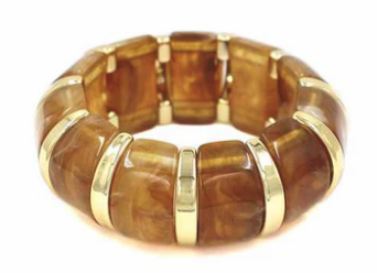 THE LUXE NK GLAM GIRL LUXURY JEWELRY COLLECTION - ACRYLIC BAMBOO STATEMENT BRACELETS