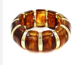 THE LUXE NK GLAM GIRL LUXURY JEWELRY COLLECTION - ACRYLIC BAMBOO STATEMENT BRACELETS
