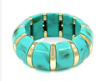 THE LUXE NK GLAM GIRL LUXURY JEWELRY COLLECTION - ACRYLIC BAMBOO STATEMENT BRACELETS