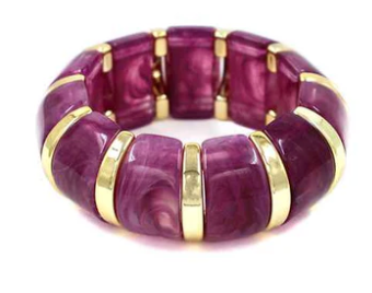 THE LUXE NK GLAM GIRL LUXURY JEWELRY COLLECTION - ACRYLIC BAMBOO STATEMENT BRACELETS