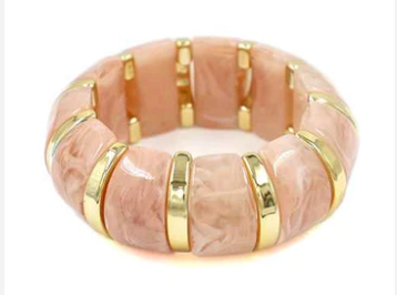 THE LUXE NK GLAM GIRL LUXURY JEWELRY COLLECTION - ACRYLIC BAMBOO STATEMENT BRACELETS