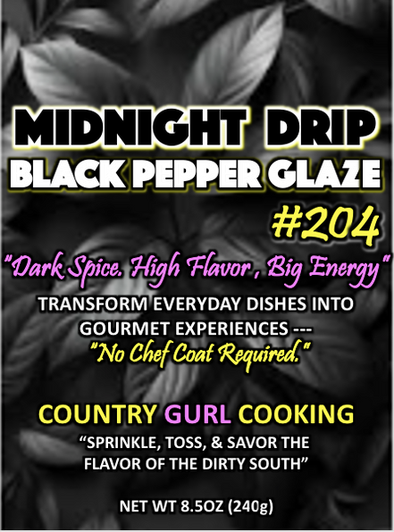 MIDNIGHT GRIND PREMIUM BLACK PEPPER & GLAZES COLLECTION
