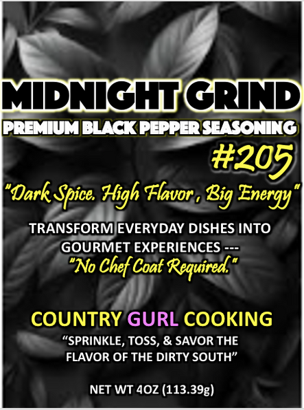 MIDNIGHT GRIND PREMIUM BLACK PEPPER & GLAZES COLLECTION
