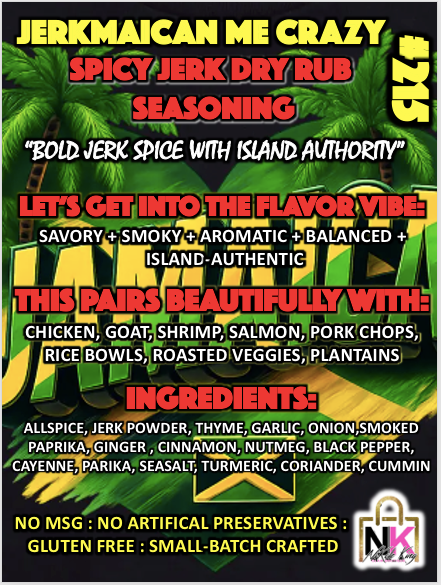 THE JERKMAICAN ME CRAZY DRY RUB & MARINADE GLAZES CARIBBEAN COLLECTION