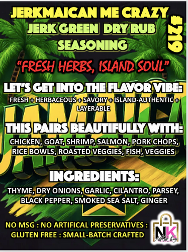 THE JERKMAICAN ME CRAZY DRY RUB & MARINADE GLAZES CARIBBEAN COLLECTION