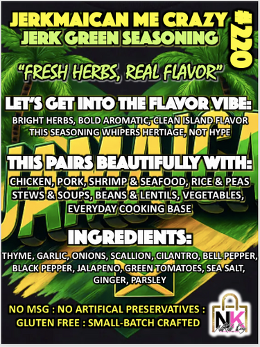 THE JERKMAICAN ME CRAZY DRY RUB & MARINADE GLAZES CARIBBEAN COLLECTION