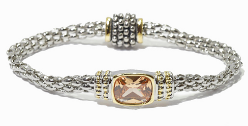 THE LUXE NK GLAM GIRL LUXURY JEWELRY COLLECTION - RHINESTONE CLUSTERED MAGNETIC CLASP BRACELET & BANGLES