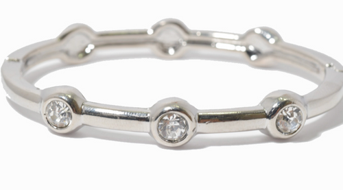 THE LUXE NK GLAM GIRL LUXURY JEWELRY COLLECTION - RHINESTONE CLUSTERED MAGNETIC CLASP BRACELET & BANGLES