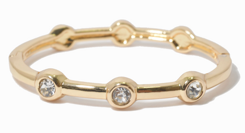 THE LUXE NK GLAM GIRL LUXURY JEWELRY COLLECTION - RHINESTONE CLUSTERED MAGNETIC CLASP BRACELET & BANGLES