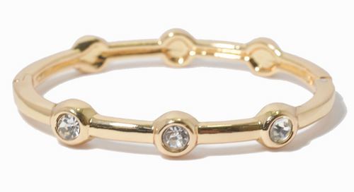 THE LUXE NK GLAM GIRL LUXURY JEWELRY COLLECTION - RHINESTONE CLUSTERED MAGNETIC CLASP BRACELET & BANGLES