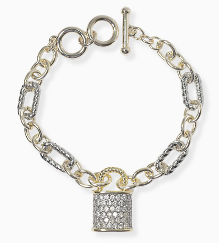 THE LUXE NK GLAM GIRL LUXURY JEWELRY COLLECTION - THE LUXE RHINESTONE TOGGLE NECKLACE & BRACELET/B