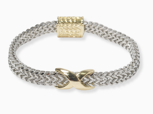 THE LUXE NK GLAM GIRL LUXURY JEWELRY COLLECTION - RHINESTONE CLUSTERED MAGNETIC CLASP BRACELET & BANGLES
