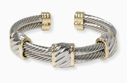 THE LUXE NK GLAM GIRL LUXURY JEWELRY COLLECTION - RHINESTONE CLUSTERED MAGNETIC CLASP BRACELET & BANGLES