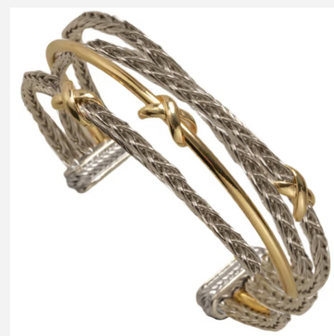 THE LUXE NK GLAM GIRL LUXURY JEWELRY COLLECTION - RHINESTONE CLUSTERED MAGNETIC CLASP BRACELET & BANGLES