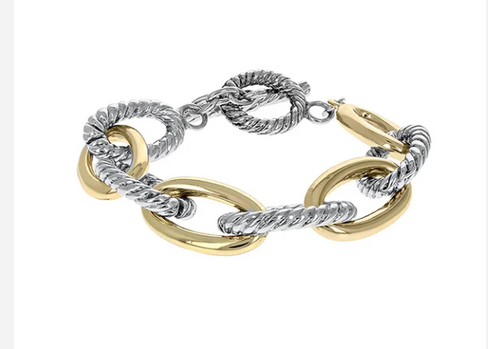 THE LUXE NK GLAM GIRL LUXURY JEWELRY COLLECTION - RHINESTONE CLUSTERED MAGNETIC CLASP BRACELET & BANGLES