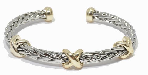 THE LUXE NK GLAM GIRL LUXURY JEWELRY COLLECTION - RHINESTONE CLUSTERED MAGNETIC CLASP BRACELET & BANGLES