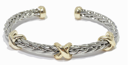 THE LUXE NK GLAM GIRL LUXURY JEWELRY COLLECTION - RHINESTONE CLUSTERED MAGNETIC CLASP BRACELET & BANGLES