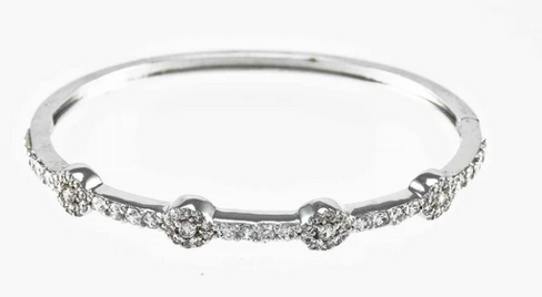 THE LUXE NK GLAM GIRL LUXURY JEWELRY COLLECTION - RHINESTONE CLUSTERED MAGNETIC CLASP BRACELET & BANGLES