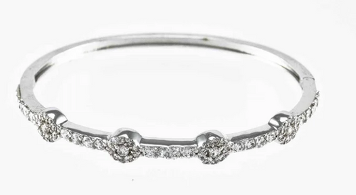 THE LUXE NK GLAM GIRL LUXURY JEWELRY COLLECTION - RHINESTONE CLUSTERED MAGNETIC CLASP BRACELET & BANGLES