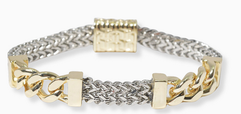 THE LUXE NK GLAM GIRL LUXURY JEWELRY COLLECTION - RHINESTONE CLUSTERED MAGNETIC CLASP BRACELET & BANGLES