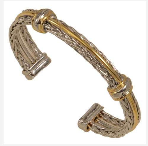 THE LUXE NK GLAM GIRL LUXURY JEWELRY COLLECTION - RHINESTONE CLUSTERED MAGNETIC CLASP BRACELET & BANGLES