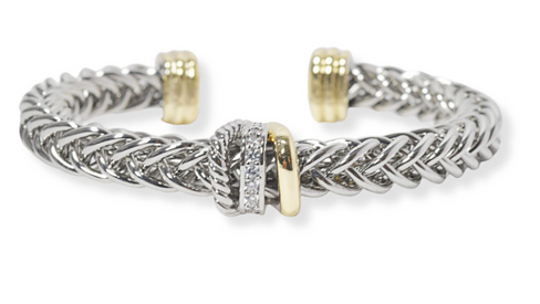 THE LUXE NK GLAM GIRL LUXURY JEWELRY COLLECTION - RHINESTONE CLUSTERED MAGNETIC CLASP BRACELET & BANGLES