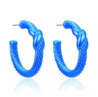 THE LUXE NK GLAM GIRL LUXURY JEWELRY COLLECTION - COLORED TWISTED HOOP COLLECTION - VOLUME 1