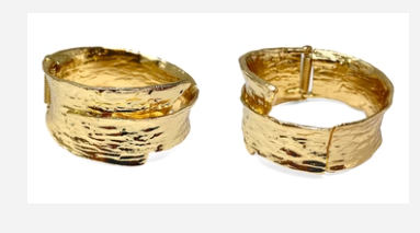 THE LUXE NK GLAM FLY WESTERN GLAM GIRL HAMMERED STONE CUFF - BG3703