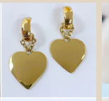 THE LUXE NK GLAM GIRL LUXURY JEWELRY COLLECTION - HEARTS ON FIRE HEART HOOP EARRINGS - VER5278