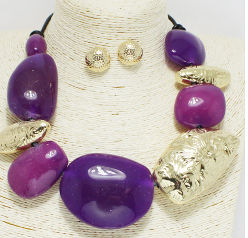 THE LUXE NK GLAM GIRL CLASSIC GEOMETRIC NECKLACE-YNE4900