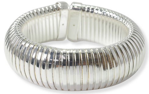 THE LUXE NK GLAM GIRL LUXURY JEWELRY COLLECTION - SILVER/METAL SIMPLE BUT ELEGANT METAL CUFF /BANGLE /BRACELETS - BG5336