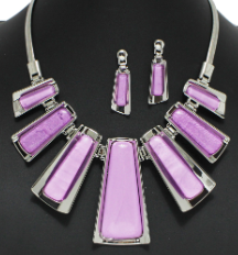 THE LUXE NK GLAM GIRL GEOMETRIC ACETATE NECKLACE-VOLUME 6