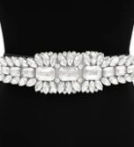 THE LUXE NK GLAM GIRL ACCESSORY & BELT COLLECTION - THE EMPRESS RHINESTONE STRETCH BELT - DWR1255