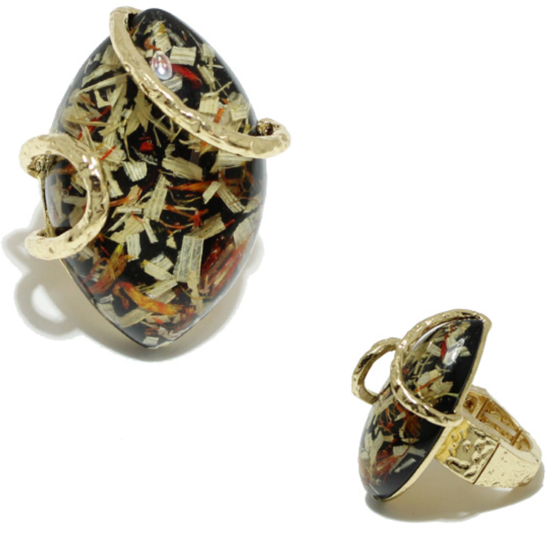 THE LUXE NK GLAM GIRL ACCESSORY AND BELT COLLECTION - RHINESTONE STRETCH RING - 95761