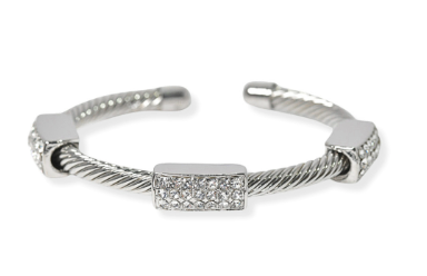 THE LUXE NK GLAM GIRL LUXURY JEWELRY COLLECTION - 14K PLATED DY DESIGNER RHINESTONE BRACELET & BANGLE - VOLUME 1