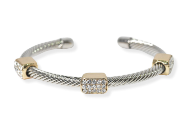 THE LUXE NK GLAM GIRL LUXURY JEWELRY COLLECTION - 14K PLATED DY DESIGNER RHINESTONE BRACELET & BANGLE - VOLUME 1