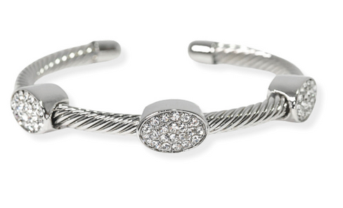 THE LUXE NK GLAM GIRL LUXURY JEWELRY COLLECTION - 14K PLATED DY DESIGNER RHINESTONE BRACELET & BANGLE - VOLUME 1
