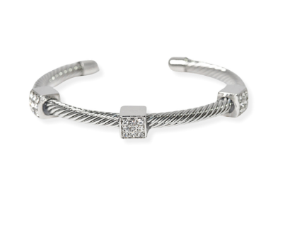 THE LUXE NK GLAM GIRL LUXURY JEWELRY COLLECTION - 14K PLATED DY DESIGNER RHINESTONE BRACELET & BANGLE - VOLUME 1