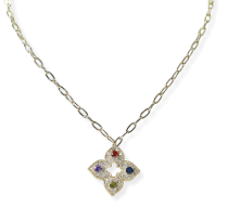 THE LUXE NK GLAM GIRL LUXURY JEWELRY COLLECTIONS-14K PLATED MULTI COLORED RHINESTONE