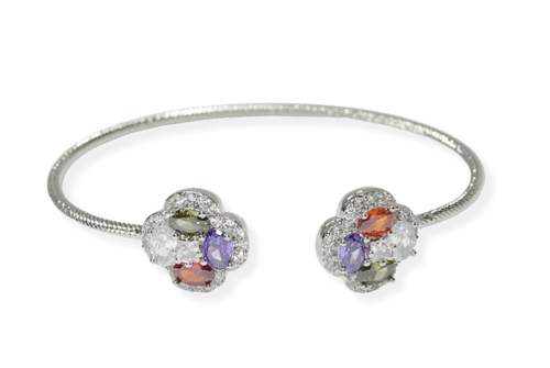 THE LUXE NK GLAM GIRL LUXURY JEWELRY COLLECTIONS-14K PLATED MULTI COLORED RHINESTONE