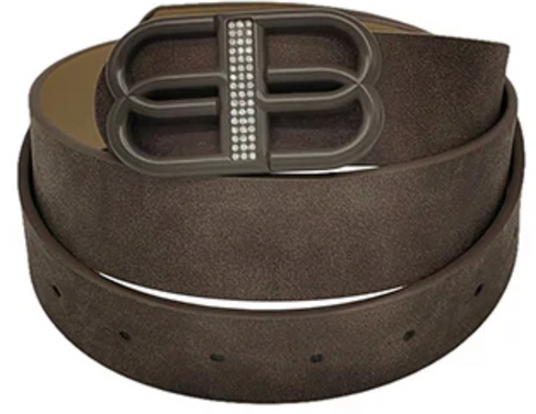 THE LUXE NK GLAM GIRL ACCESSORIES &  BELT COLLECTION - FAUX LEATHER WIDE LEATHER BUCKLE BELT - PB7776