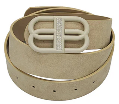 THE LUXE NK GLAM GIRL ACCESSORIES &  BELT COLLECTION - FAUX LEATHER WIDE LEATHER BUCKLE BELT - PB7776
