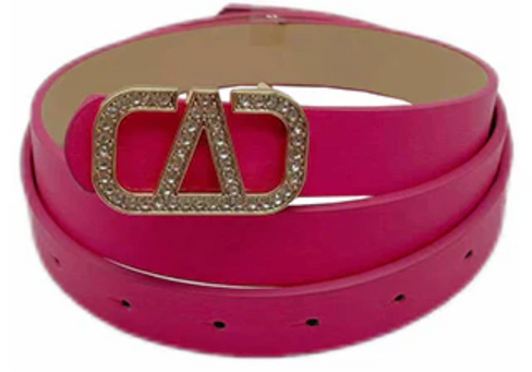 THE LUXE NK GLAM GIRL ACCESSORIES &  BELT COLLECTION - FAUX LEATHER WIDE LEATHER BUCKLE BELT - PB7776