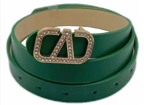 THE LUXE NK GLAM GIRL ACCESSORIES &  BELT COLLECTION - FAUX LEATHER WIDE LEATHER BUCKLE BELT - PB7776