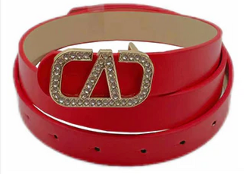 THE LUXE NK GLAM GIRL ACCESSORIES &  BELT COLLECTION - FAUX LEATHER WIDE LEATHER BUCKLE BELT - PB7776