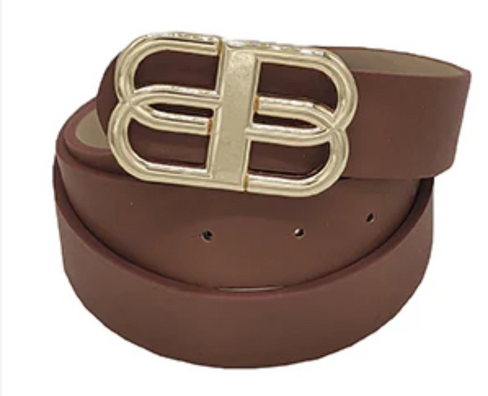 THE LUXE NK GLAM GIRL ACCESSORIES &  BELT COLLECTION - FAUX LEATHER WIDE LEATHER BUCKLE BELT - PB7776