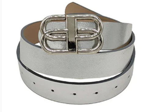 THE LUXE NK GLAM GIRL ACCESSORIES &  BELT COLLECTION - FAUX LEATHER WIDE LEATHER BUCKLE BELT - PB7776