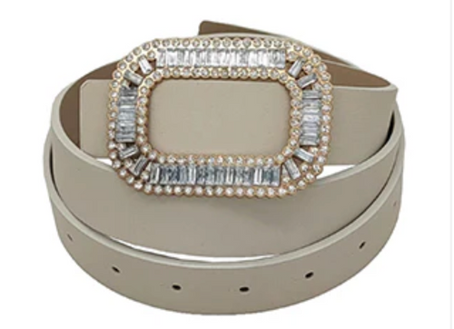 THE LUXE NK GLAM GIRL ACCESSORIES COLLECTION - PU TEXTURE METAL BUCKLE BELT - MA0276