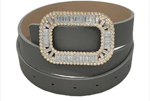 THE LUXE NK GLAM GIRL ACCESSORIES COLLECTION - PU TEXTURE METAL BUCKLE BELT - MA0276
